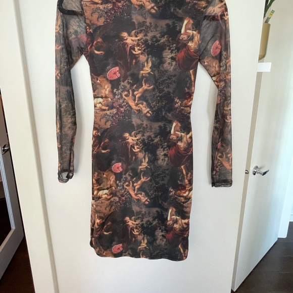 Long Sleeve Sheer Dress - Picture 4 of 5